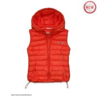 dames hollister hooded bodywarmer logo oranje rood Sale Online 2di8o872