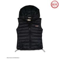 dames hollister hooded bodywarmer logo zwart Voor Wholesale 5ctsb858