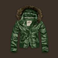 dames hollister hooded donsjassen fur groen Goede Verkoop r3wcz160