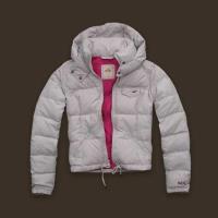 dames hollister hooded donsjassen hco wit grijs Vrije Tijd 18vu5993