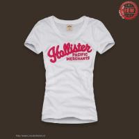 dames hollister korte tees pacific merchants wit lichtrood Sale Online f41fr630