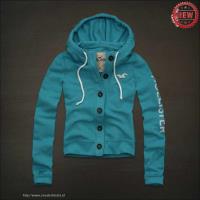 dames hollister pullover knop wit logo blauw On Sale Goedkoop h1bfw196