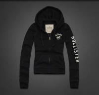 dames hollister pullover zip 1922 zwart Online Winkel k7kbz431