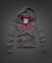 dames hollister pullover zip california lichtrood diepgrijze Hoge Kwaliteit k7tdj874