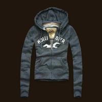 dames hollister pullover zip wit logo houtskool grijs Aanbiedingen Sale s5cec782