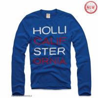 heren hollister crewneck t-shirt letters pattern blauw rood wit Store Online 2hkdx173