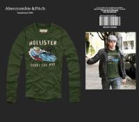 heren hollister crewneck t-shirt pattern donkergroen Originele Prijs uthd0997