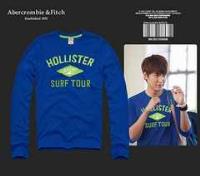 heren hollister crewneck t-shirt surf tour blauw groen Overhemd Zara qa92j199