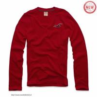 heren hollister crewneck t-shirt zeemeeuw logo rood Hete Verkoop 1h21f742