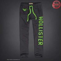 heren hollister elastisch lacing sweatpants logo houtskool grijs groen Geen Belasting fma1b942