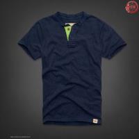 heren hollister henley tee korte tees donkerblauw groen Winkel Hoenzadriel 3bjax311