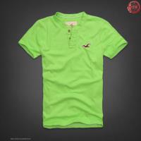 heren hollister henley tee korte tees logo groen rood Goedkope Retail zib18492