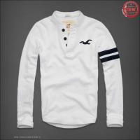 heren hollister henley tee t-shirt wit zwart Echt Facebook lglm8407