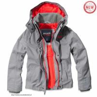 heren hollister hooded jassen lichtgrijs rood Kleren Verkopen 4odo1353