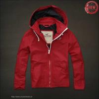 heren hollister hooded jassen rood wit Overhemdfabriek sduv9370