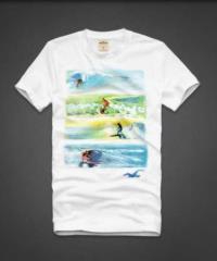 heren hollister korte t-shirt crewneck wit surfing pattern Retail Stores yzoyj807