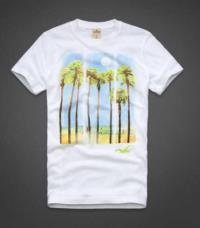 heren hollister korte t-shirt crewneck wit trees pattern Aanbiedingen Sale m7ja3121