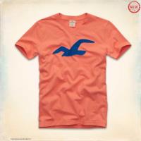 heren hollister korte t-shirt logo oranje On Sale Outlet vira0773