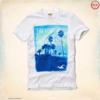 heren hollister korte t-shirt pattern beach blauw wit Shop Nijmegen slphz590