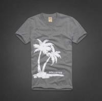 heren hollister korte t-shirt pattern coconut tree grijs Kleren Online otgak152