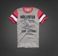 heren hollister korte t-shirt pattern gestreept grijs Van Bekende Merken ms50t244