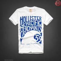 heren hollister korte t-shirt pattern pacific merchants blauw wit Amsterdam Shop y9sl5322