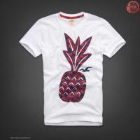 heren hollister korte t-shirt pattern pineapple rood wit Overhemd Kopen 1z67u834