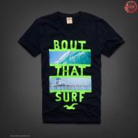 heren hollister korte t-shirt pattern surf groen koningsblauw Fashion Wonderful mv2xj304