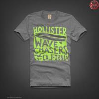 heren hollister korte t-shirt pattern waves chasers groen grijs Hoenzadriel Shop er62w740