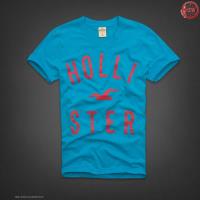 heren hollister korte t-shirt v-hals blauw rood Overhemd Amsterdam qykb3487