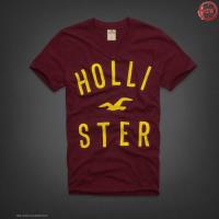 heren hollister korte t-shirt v-hals rode wijn Temperament usl5i673