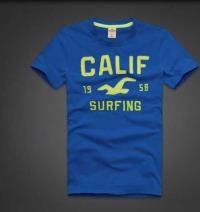 heren hollister korte tees calif 1958 surfing blauw Goedkope Retail 84lup919