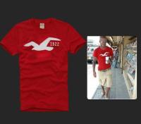 heren hollister korte tees logo 1922 rood wit Kleren Aan kof90306