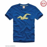 heren hollister korte v-hals tees big logo blauw geel Koop Goedkope 15v9r895