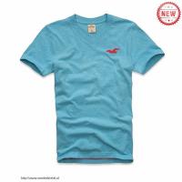 heren hollister korte v-hals tees logo blauw rood Store Almere b9czy628