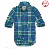 heren hollister plaid lang overhemd blauw groen Store Arnhem 9vw3c136