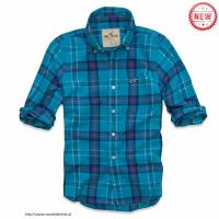 heren hollister plaid lang overhemd blauw rood small logo Nieuwe Promotie 0796s172