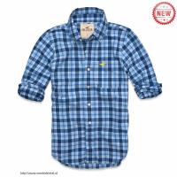 heren hollister plaid lang overhemd geel logo blauw Winkel Eindhoven g4x43936