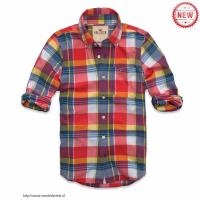 heren hollister plaid lang overhemd grijs blauw rood Winkel Almere mc7w5360