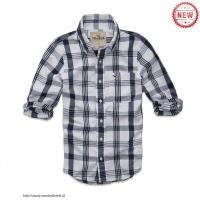 heren hollister plaid lang overhemd wit diepgrijze Outlet Almere jewgm433