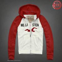 heren hollister pullover full-zipper letter logo wit rood Store Rotterdam tgrb5122