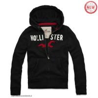 heren hollister pullover full-zipper letter logo zwart Shop Almere Stad amedb891