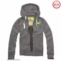 heren hollister pullover full-zipper logo grijs groen Kleren Outlet a14tb360