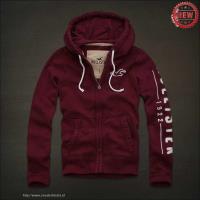 heren hollister pullover full-zipper logo letter 1922 donkerrood Voor Wholesale za3wf940