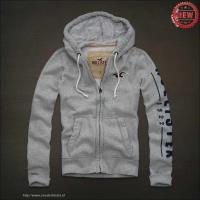 heren hollister pullover full-zipper logo letter 1922 lichtgrijs Uit De Kleren Gaan yhckj598