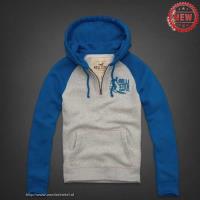 heren hollister pullover half-zipper surf co lichtgrijs blauw Aanbiedingen Sale feevq979