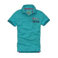 heren hollister solide polo tees bikini guard saffier Overhemd Op Maat rgax7238