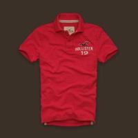 heren hollister solide polo tees zeemeeuw logo 19 rood Haarlem Shop hgow4173