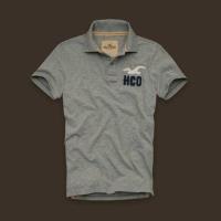 heren hollister solide polo tees zeemeeuw logo grijs wit Temperament ljg3f627