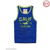 heren hollister tanktop blauw calif 1958 surfing Kleren Verkopen m2aoq530